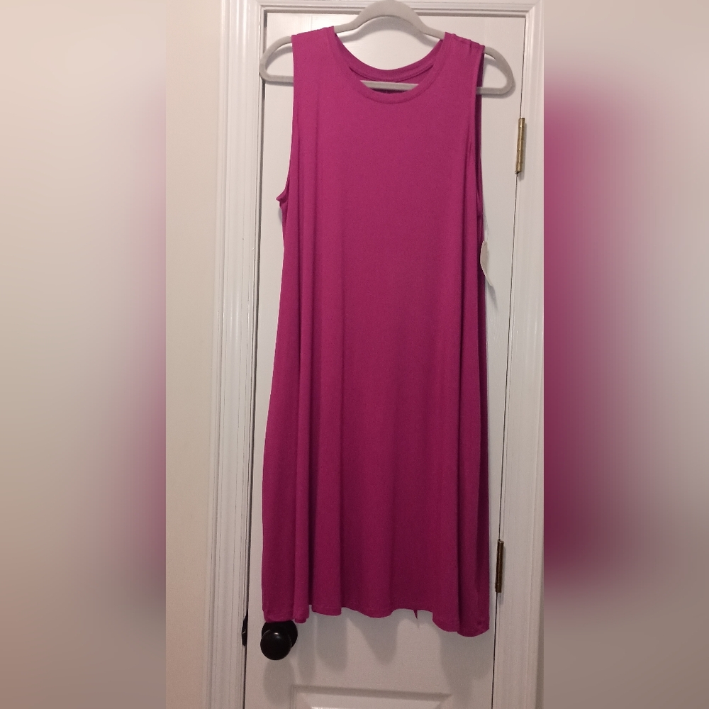 Time And Tru Fushia Sun Dress Size XXL New With Tags - Picture 4 of 4